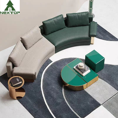 Combinaison à extrémité élevé Sofa Set Leather Curved de réception de meubles de lobby d'hôtel