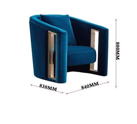 Métal créatif Sofa Chair Italian Style Customized simple de velours de cavité d'accoudoir