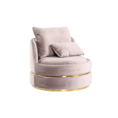 Meubles de lobby d'hôtel de taille standard autour de chaise longue simple de velours supérieur italien rotatif de catégorie