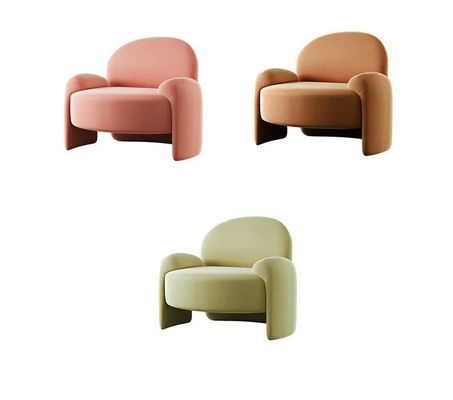 Chaise longue simple paresseuse d'hôtel de lobby de meubles de velours minimaliste nordique de maison