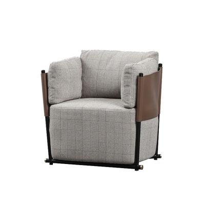 Acier inoxydable simple nordique de Sofa Chair Modern Leisure Fabric