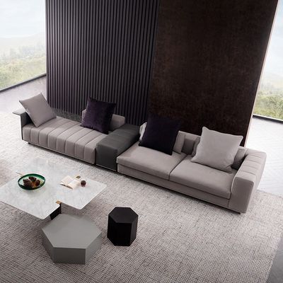 Meubles Sofa Set Leather Fabric Straight modulaire Sofa Living Room de lobby d'hôtel d'OEM