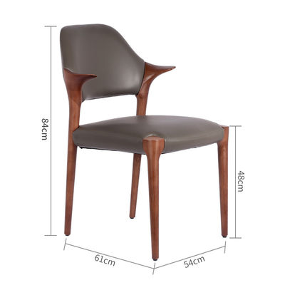 Restaurant Chaise de salle à manger en bois massif Sous-dos doux créatifs