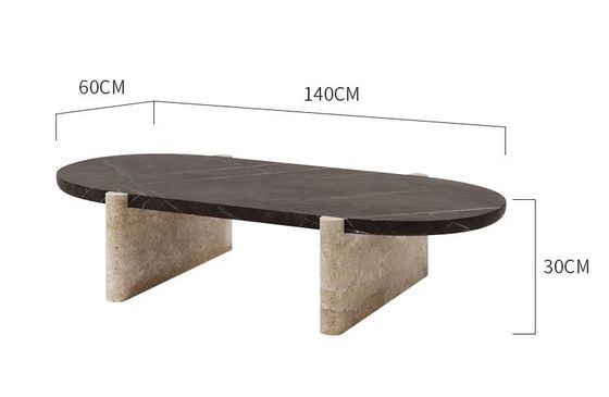 Meubles d'hôtel modernes nordiques Table à café en pierre naturelle
