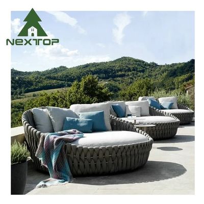 Bon prix Chambre à coucher Ligne de jardin Lit de jour Lit-couchette Meubles d'extérieur Lit en rotin en ligne