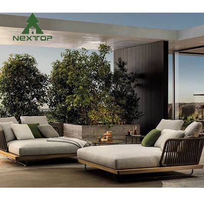 Couchette en tissu extérieur en corde de tuft Coussin épais Villa patio Meubles de jardin