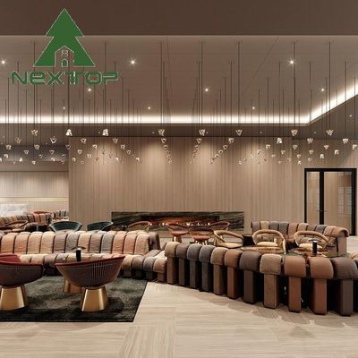 Bon prix Canapé à chaises courbes personnalisable pour le hall de l'hôtel et la grande villa en taille personnalisée en ligne
