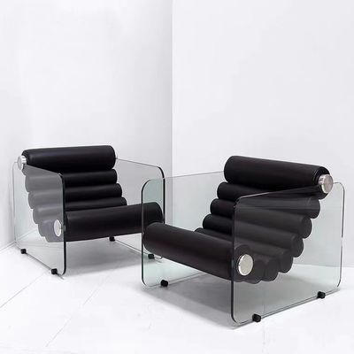 Chaise simple en acrylique transparente en forme de fibre de verre