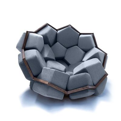Nouveau créateur créatif Moléculaire fauteuil à billes fauteuil avec tissu de velours