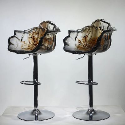 Élever un restaurant pour personnes âgées Bureau à domicile Chaise de bar Petal Transparent