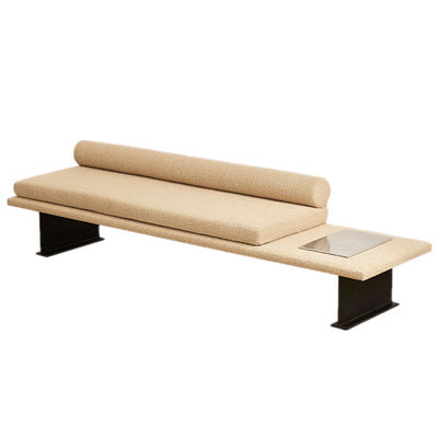 Couchette en tissu métallique de luxe, chaussure de rangement, banquette de garde-robe