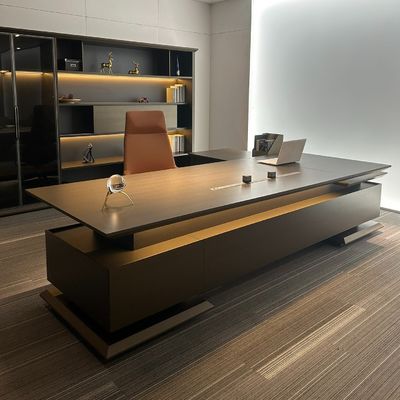 Bureau de chef haut de gamme et ensemble de chaises pour bureau du président de la société cotée