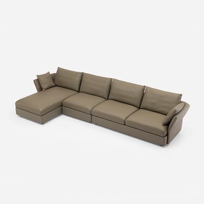 Couch en forme de L avec fauteuil salon