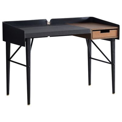 Design minimaliste en cuir de selle Bureau d'écriture moderne Table d'étude chambre d'hôtel