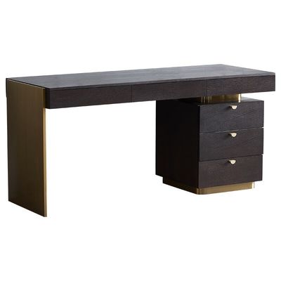 Bureau d'ordinateur en bois massif avec tiroirs pour organiser les livres