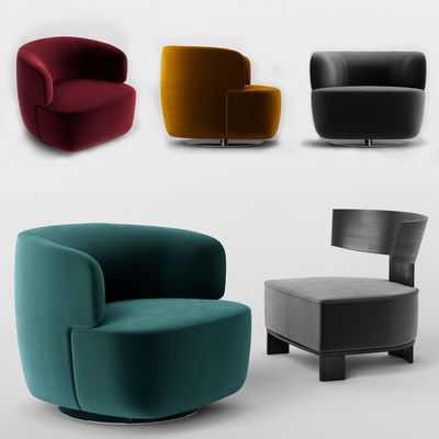 Molteni Elain et Clipper fauteuil velours décoration intérieure de l'hôtel