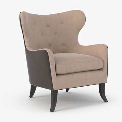 Chambre d'hôtel moderne Chaise en tissu avec cadre en bois hauteur du siège 40cm