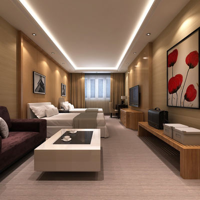 Meubles de chambre en MDF en bois entièrement meublés Hôtel cinq étoiles Resort Suite de logement