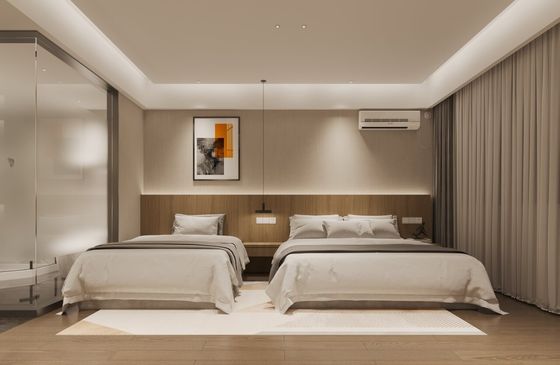 Projet international de personnalisation des meubles de chambre d'hôtel en bois