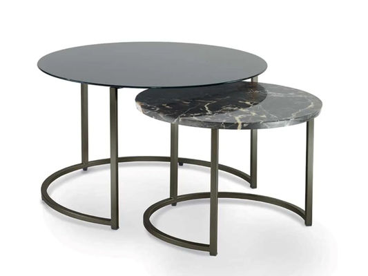 Table à café métallique à laque moderne pour le bureau d'hôtel