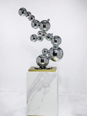 Sculpture à bulles de qualité moderne en métal miroir Finition Console d'angle de l'hôtel