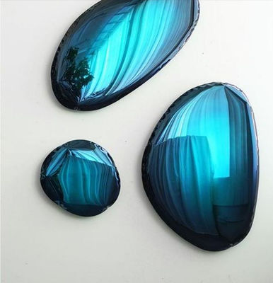 Bon prix Décoration murale en acier inoxydable bleu-vert Meubles d'hôtel artisanaux en ligne