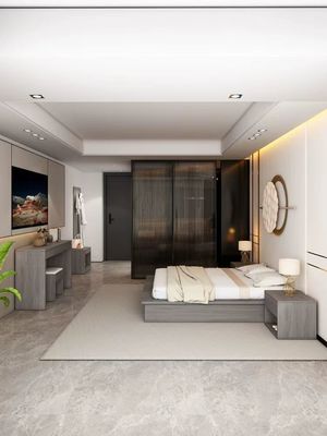 Projet de personnalisation de meubles en bois de chambre d'hôtel moderne Star
