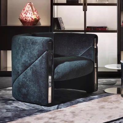 Assise luxueuse légère italienne Premium Sensation de loisirs Tissu fauteuil simple