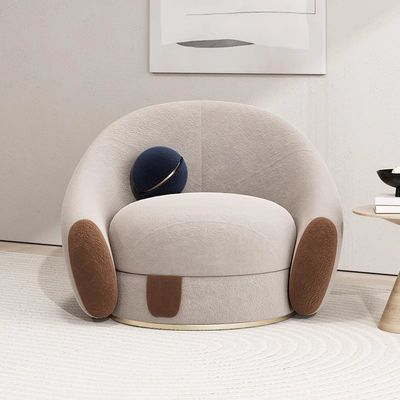 Canapé pivotant en tissu pour les chambres d'hôtes dans les hôtels étoilés Chaise simple avec accoudoirs