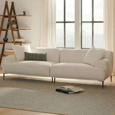 Hôtel 5 étoiles de luxe Modulaire Tissu de lin Blanc canapé sectionnel pour la chambre