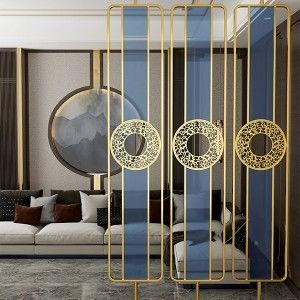 Bon prix Décoration hôtelière Décoration intérieure minimaliste moderne Écran en acier inoxydable en ligne