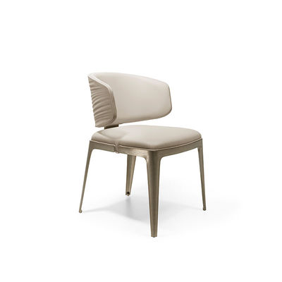 Hôtel Restaurant Légère Luxe Chaise de cuisine en cuir en acier inoxydable