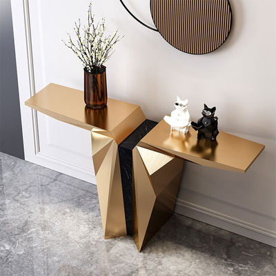 Table d'entrée en acier inoxydable pour les hôtels cinq étoiles de style minimaliste moderne